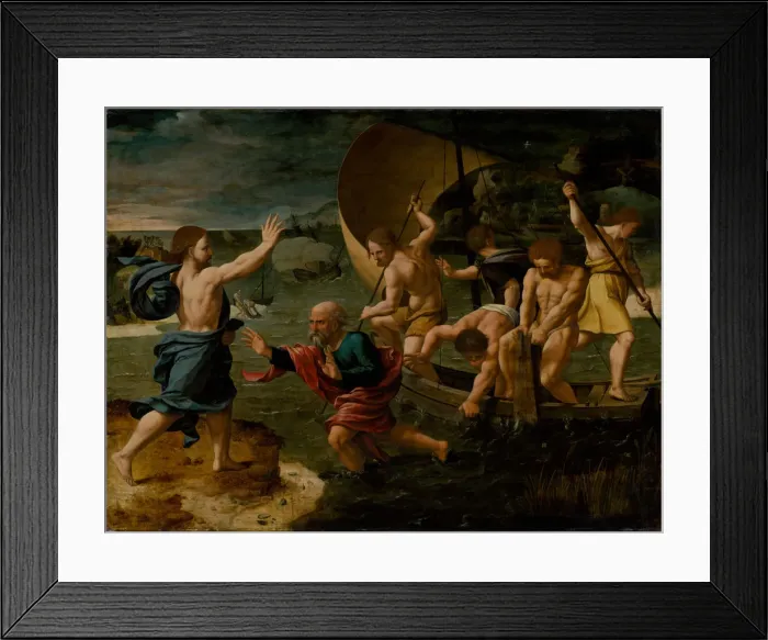 Framed Print : The Miraculous Draught of Fishes, c. 1550. Creator: Scorel, Jan, van (1495-1562) Framed Print : The Miraculous Draught of Fishes, c. 1550. Creator: Scorel, Jan, van (1495-1562)
