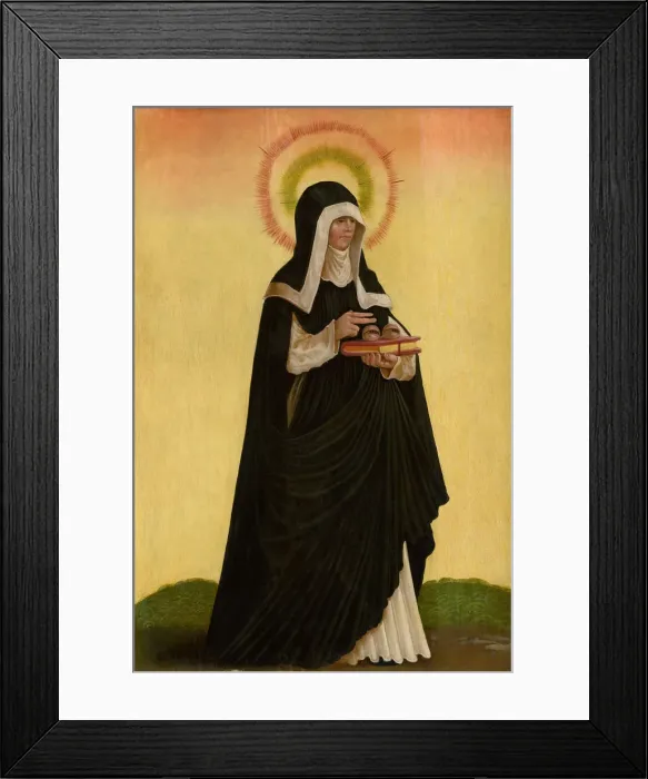 Framed Print : Saint Odile, 1519. Creator: Master of the Danube School (active 1510-1515) Framed Print : Saint Odile, 1519. Creator: Master of the Danube School (active 1510-1515)