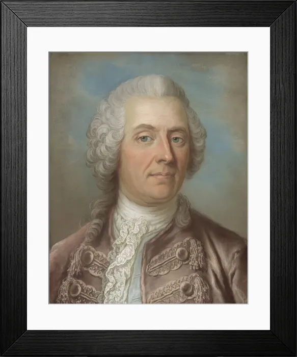 Framed Print : Portrait of Baron Johan Vilhelm Sprengtporten (1720-1795). Creator: Lundberg, Gustaf (1695-1786) Framed Print : Portrait of Baron Johan Vilhelm Sprengtporten (1720-1795). Creator: Lundberg, Gustaf (1695-1786)