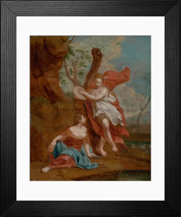 Framed Print : Thalia and Terpsichore, 1719. Creator: Vleughels, Nicolas (1668-1737) Framed Print : Thalia and Terpsichore, 1719. Creator: Vleughels, Nicolas (1668-1737)