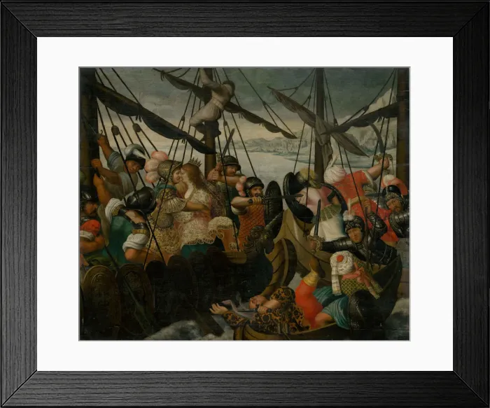 Framed Print : The Rape of Helen, c. 1550. Creator: Anonymous Framed Print : The Rape of Helen, c. 1550. Creator: Anonymous