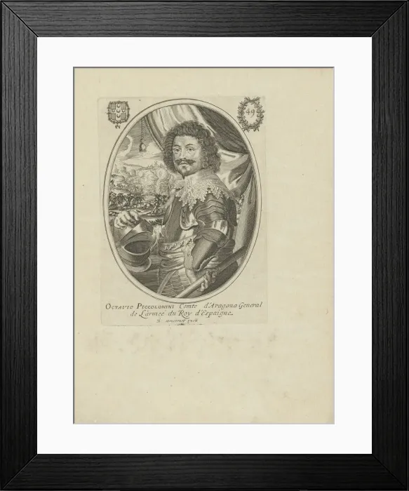 Framed Print : Portrait of Prince Octavio Piccolomini (1599-1656), Duke of Amalfi, c. 1650. Creator: Moncornet Framed Print : Portrait of Prince Octavio Piccolomini (1599-1656), Duke of Amalfi, c. 1650. Creator: Moncornet
