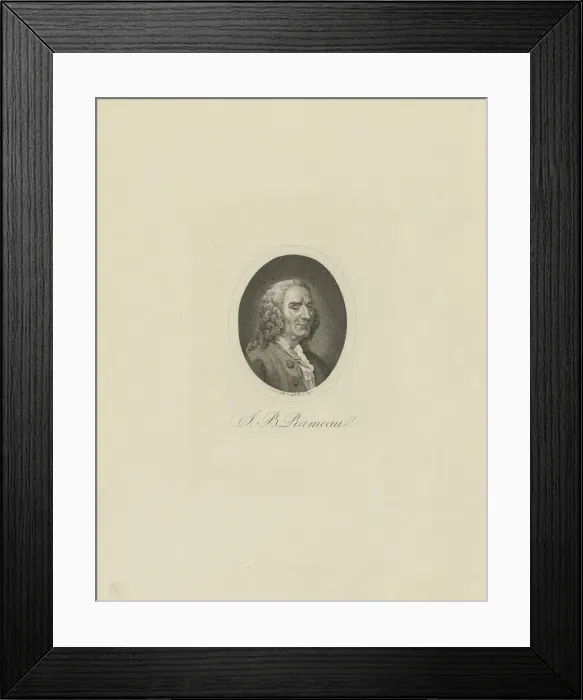Framed Print : Portrait of the composer Jean-Philippe Rameau (1683-1764), 1802. Creator: Bollinger Framed Print : Portrait of the composer Jean-Philippe Rameau (1683-1764), 1802. Creator: Bollinger