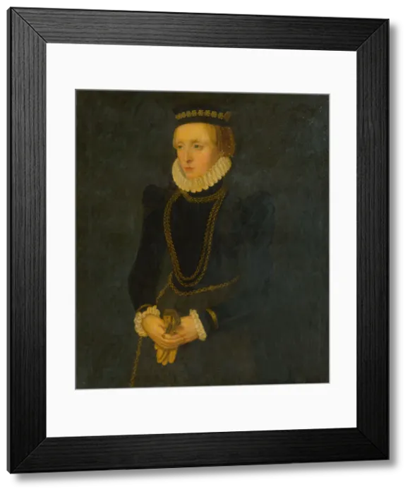 Framed Print : Anne Boleyn, ca. 1600. Creator: Anonymous Framed Print : Anne Boleyn, ca. 1600. Creator: Anonymous