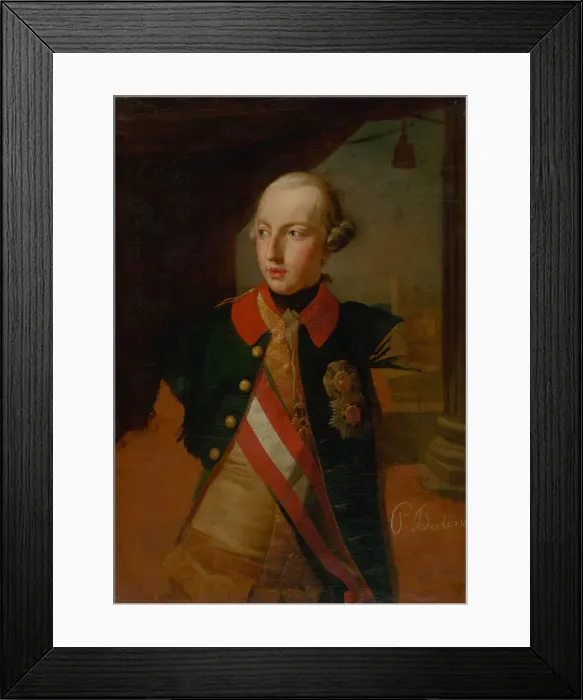 Framed Print : Portrait of Emperor Joseph II (1741-1790), 1769. Creator: Batoni, Pompeo Girolamo (1708-1787)