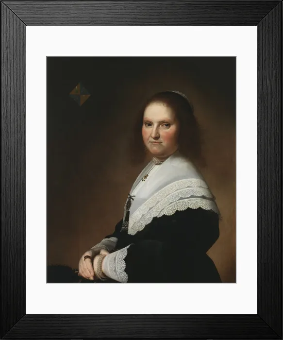 Framed Print : Portrait of Anna van Schoonhoven, 1645. Creator: Verspronck, Johannes Cornelisz. (1600 / 3-1662) Framed Print : Portrait of Anna van Schoonhoven, 1645. Creator: Verspronck, Johannes Cornelisz. (1600 / 3-1662)