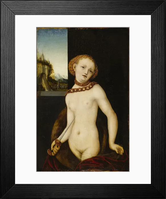 Framed Print : Lucretia, 1530. Creator: Cranach, Lucas, the Elder (1472-1553) Framed Print : Lucretia, 1530. Creator: Cranach, Lucas, the Elder (1472-1553)