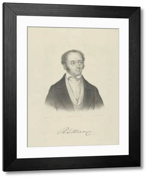 Framed Print : Portrait of Adolph Bernhard Marx (1795-1866), c. 1830-1840. Creator: Breitkopf & Hartel Framed Print : Portrait of Adolph Bernhard Marx (1795-1866), c. 1830-1840. Creator: Breitkopf & Hartel
