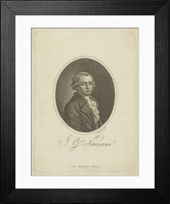 Framed Print : Portrait of the composer Johann Gottlieb Naumann (1741-1801), c. 1800. Creator: Scheffner Framed Print : Portrait of the composer Johann Gottlieb Naumann (1741-1801), c. 1800. Creator: Scheffner
