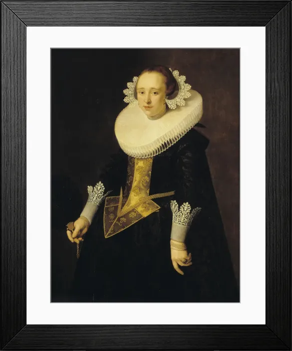 Framed Print : Portrait of a 22-year-old woman, 1628. Creator: Pickenoy, Nicolaes Eliasz. (1588-1650 / 56) Framed Print : Portrait of a 22-year-old woman, 1628. Creator: Pickenoy, Nicolaes Eliasz. (1588-1650 / 56)