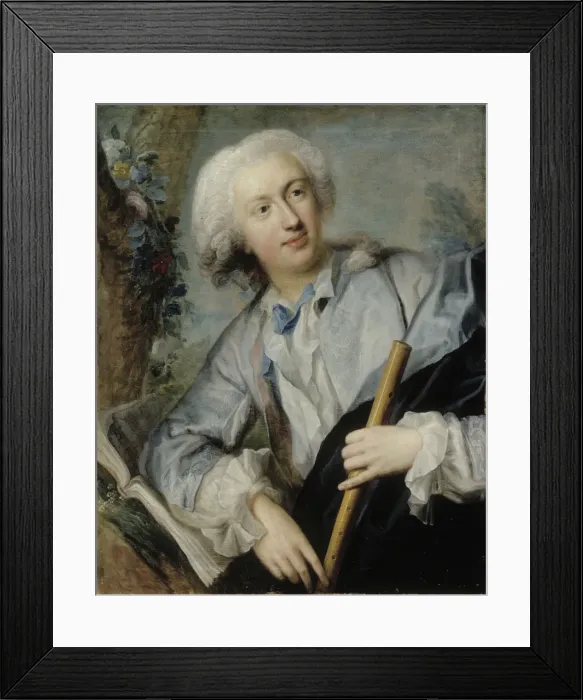 Framed Print : The Flute Player, 1734. Creator: Pasch, Lorenz, the Elder (1702-1766) Framed Print : The Flute Player, 1734. Creator: Pasch, Lorenz, the Elder (1702-1766)