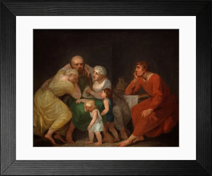 Framed Print : A farewell scene. Creator: Abildgaard, Nicolai Abraham (1743-1809) Framed Print : A farewell scene. Creator: Abildgaard, Nicolai Abraham (1743-1809)