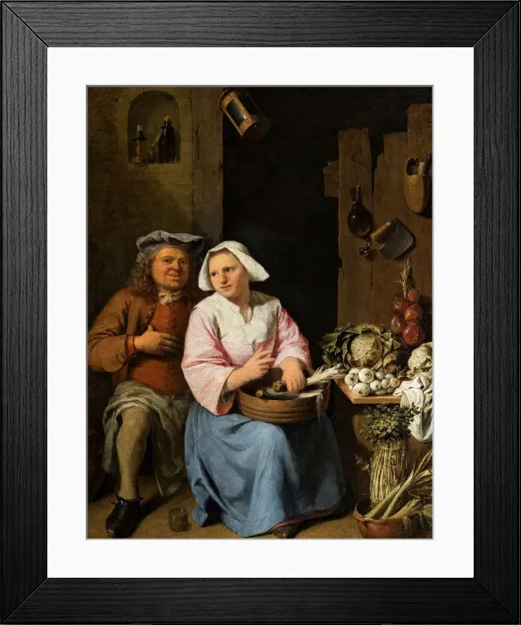 Framed Print : Declaration of love, 1706. Creator: Haeften, Nicolaes van (1663-1715) Framed Print : Declaration of love, 1706. Creator: Haeften, Nicolaes van (1663-1715)