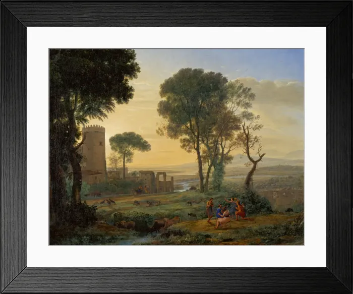 Framed Print : Landscape with the Flight into Egypt, c. 1646. Creator: Lorrain, Claude (1600-1682) Framed Print : Landscape with the Flight into Egypt, c. 1646. Creator: Lorrain, Claude (1600-1682)
