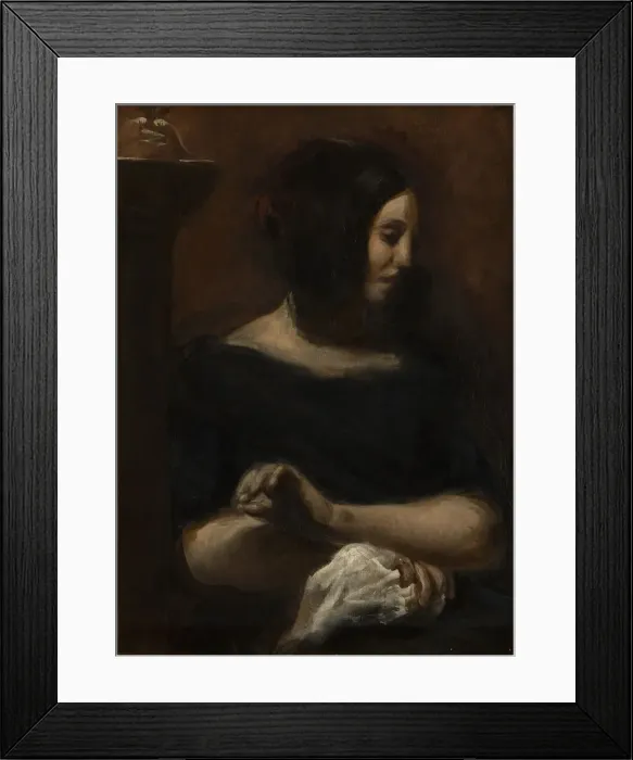 Framed Print : George Sand, 1838. Creator: Delacroix, Eugene (1798-1863) Framed Print : George Sand, 1838. Creator: Delacroix, Eugene (1798-1863)