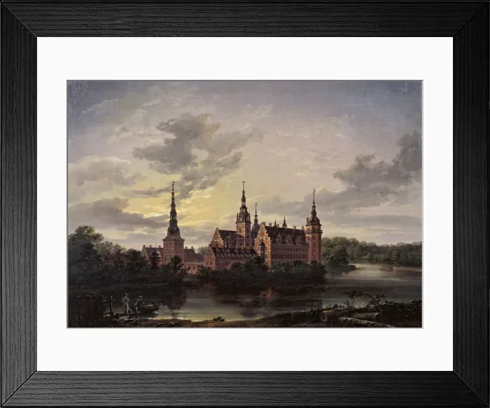 Framed Print : Frederiksborg Slot by moonlight, 1817. Creator: Dahl, Johan Christian Clausen (1788-1857) Framed Print : Frederiksborg Slot by moonlight, 1817. Creator: Dahl, Johan Christian Clausen (1788-1857)