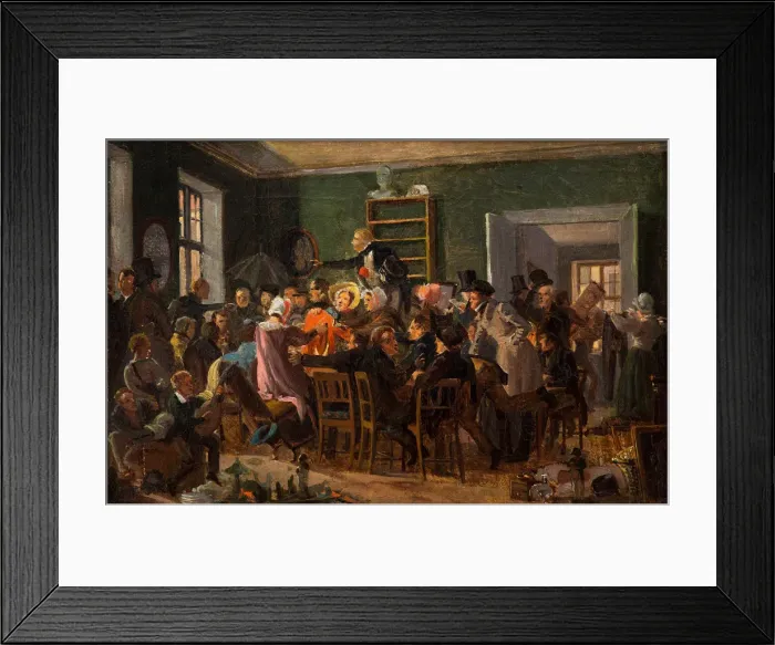 Framed Print : Scene from an auction, 1835. Creator: Marstrand, Wilhelm Nicolai (1810-1873) Framed Print : Scene from an auction, 1835. Creator: Marstrand, Wilhelm Nicolai (1810-1873)