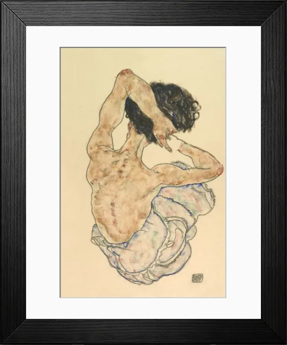 Framed Print : Female back act, 1917. Creator: Schiele, Egon (1890-1918) Framed Print : Female back act, 1917. Creator: Schiele, Egon (1890-1918)