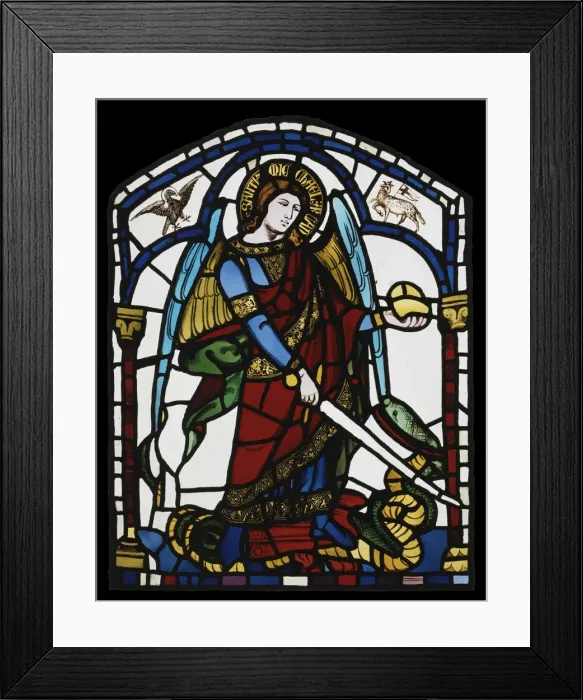 Framed Print : Saint Michael the Archangel, ca 1326. Creator: Lorenzetti, Ambrogio (ca 1290-ca 1348) Framed Print : Saint Michael the Archangel, ca 1326. Creator: Lorenzetti, Ambrogio (ca 1290-ca 1348)