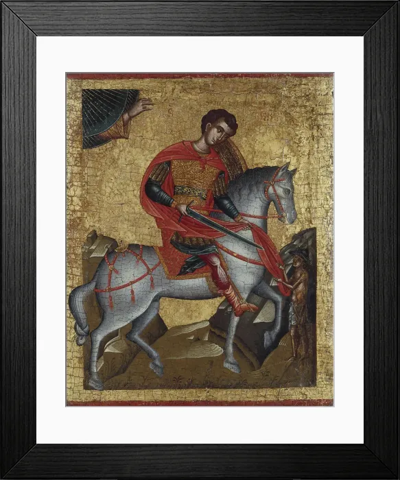 Framed Print : Saint Martin, c. 1500. Creator: Greek icon Framed Print : Saint Martin, c. 1500. Creator: Greek icon