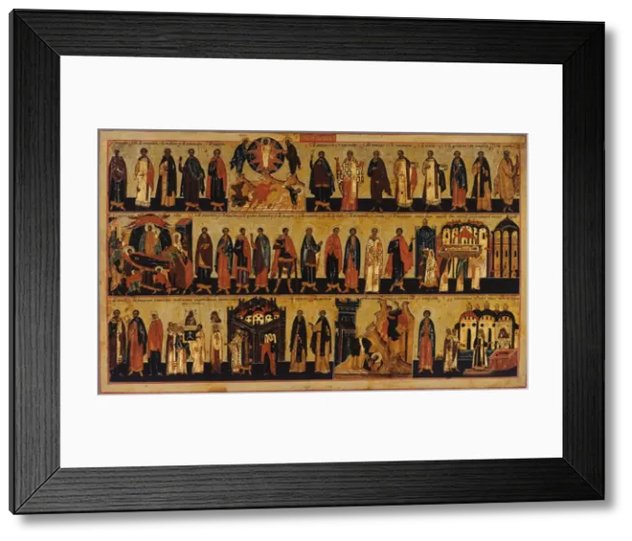 Framed Print : The Menologium for August, Second Half of the 18th cen Creator: Russian icon Framed Print : The Menologium for August, Second Half of the 18th cen Creator: Russian icon