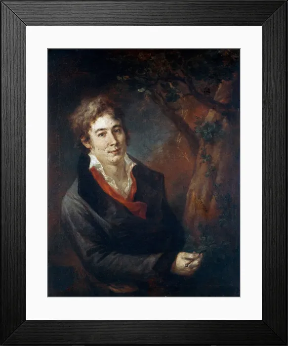 Framed Print : Portrait of Ugo Foscolo (1778-1827), 1801-1802. Creator: Appiani, Andrea (1754-1817) Framed Print : Portrait of Ugo Foscolo (1778-1827), 1801-1802. Creator: Appiani, Andrea (1754-1817)