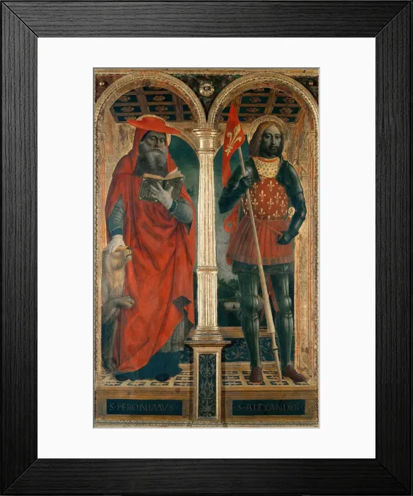 Framed Print : Saints Jerome and Alexander. Polyptych from the Santa Maria delle Grazie, 1500-1505 Framed Print : Saints Jerome and Alexander. Polyptych from the Santa Maria delle Grazie, 1500-1505