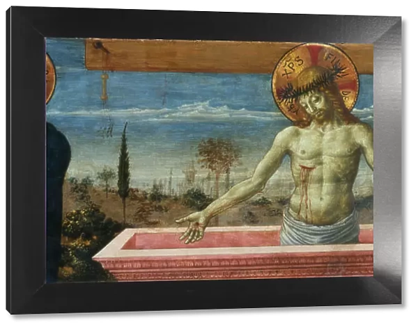 Man of Sorrows between Virgin and Saint John the Evangelist, 1469-1474. Creator: Gozzoli