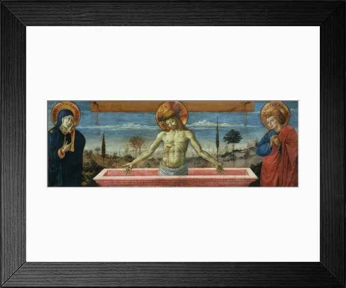 Framed Print : Man of Sorrows between Virgin and Saint John the Evangelist, 1469-1474. Creator: Gozzoli Framed Print : Man of Sorrows between Virgin and Saint John the Evangelist, 1469-1474. Creator: Gozzoli
