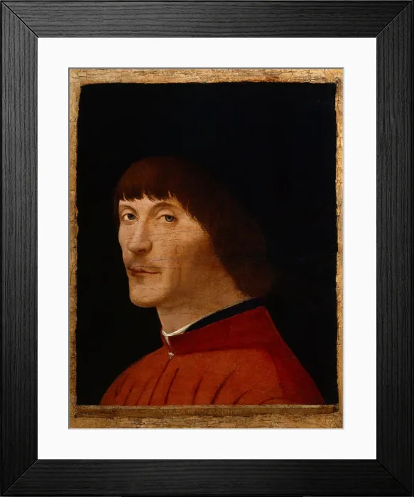 Framed Print : Portrait of a man, 1468-1470. Creator: Antonello da Messina (ca 1430-1479) Framed Print : Portrait of a man, 1468-1470. Creator: Antonello da Messina (ca 1430-1479)
