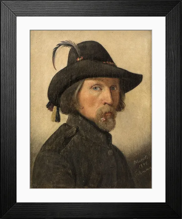 Framed Print : Self-Portrait as Legionnaire, 1848. Creator: Blunck, Ditlev (Detlef) (1798-1854)