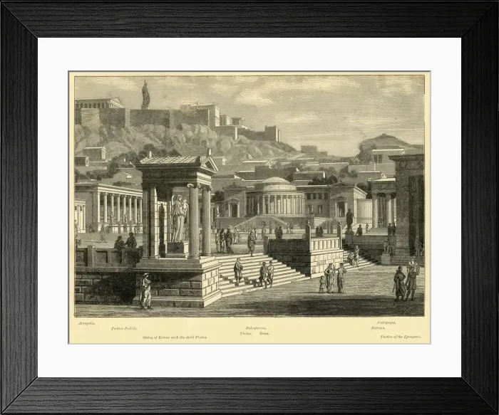Framed Print : Agora of Athens (restored), 1890. Creator: Unknown Framed Print : Agora of Athens (restored), 1890. Creator: Unknown