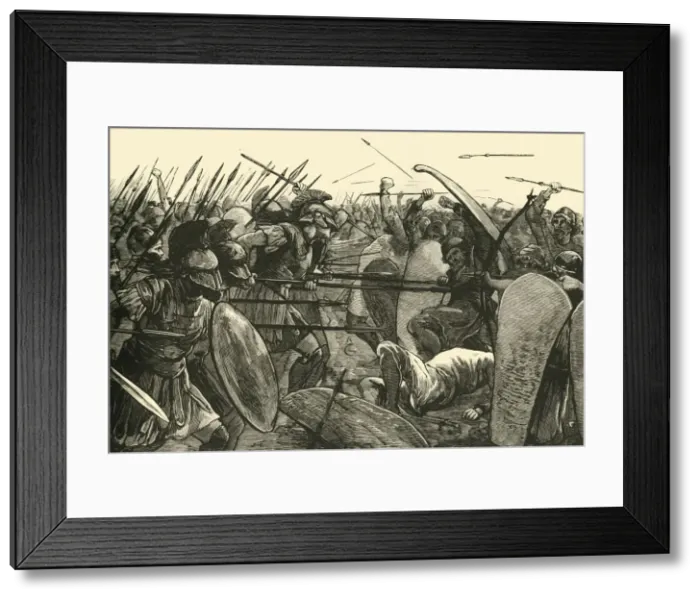 Framed Print : The Spartans at Plataea, 1890. Creator: Unknown Framed Print : The Spartans at Plataea, 1890. Creator: Unknown