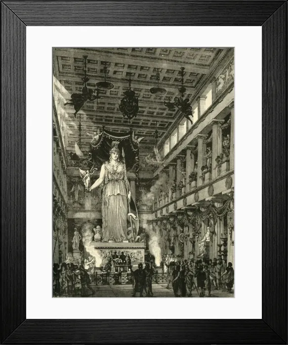 Framed Print : Interior of the Parthenon, Restored, 1890. Creator: Unknown