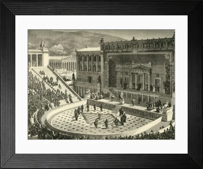 Framed Print : Theatre of Dionysus at Athens, 1890. Creator: Unknown Framed Print : Theatre of Dionysus at Athens, 1890. Creator: Unknown