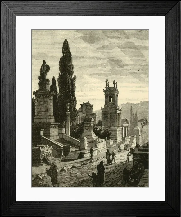 Framed Print : Street of the Tombs at Athens, Restored, 1890. Creator: Unknown Framed Print : Street of the Tombs at Athens, Restored, 1890. Creator: Unknown