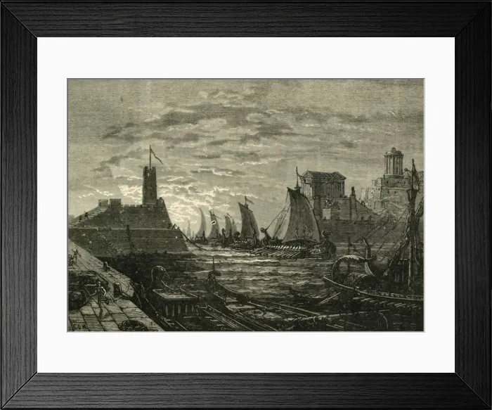 Framed Print : The Attack on the Piraeus, 1890. Creator: Unknown Framed Print : The Attack on the Piraeus, 1890. Creator: Unknown