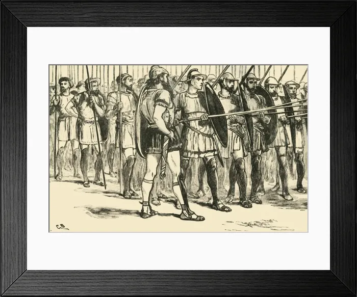 Framed Print : The Macedonian Phalanx, 1890. Creator: Unknown Framed Print : The Macedonian Phalanx, 1890. Creator: Unknown