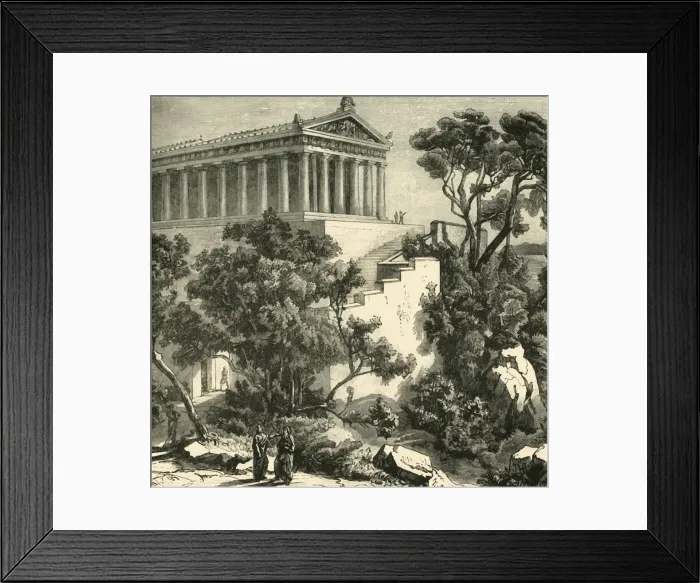 Framed Print : Temple of Poseidon at Kalauna, 1890. Creator: Unknown Framed Print : Temple of Poseidon at Kalauna, 1890. Creator: Unknown