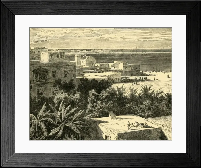Framed Print : The Great Harbour at Alexandria, 1890. Creator: Unknown Framed Print : The Great Harbour at Alexandria, 1890. Creator: Unknown