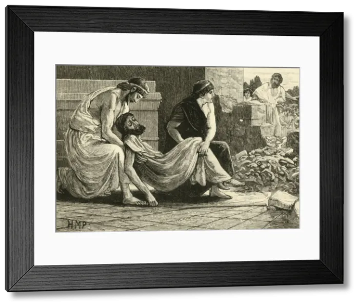 Framed Print : Death of Pausanias, 1890. Creator: Unknown Framed Print : Death of Pausanias, 1890. Creator: Unknown