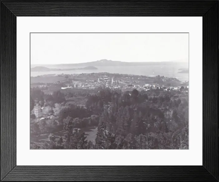 Framed Print : Auckland, from Mount Eden, late 19th-early 20th century. Creator: Unknown Framed Print : Auckland, from Mount Eden, late 19th-early 20th century. Creator: Unknown