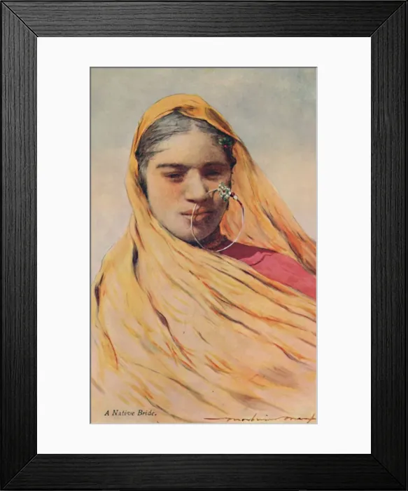Framed Print : A Native Bride, c1920s. Creator: Mortimer L Menpes Framed Print : A Native Bride, c1920s. Creator: Mortimer L Menpes