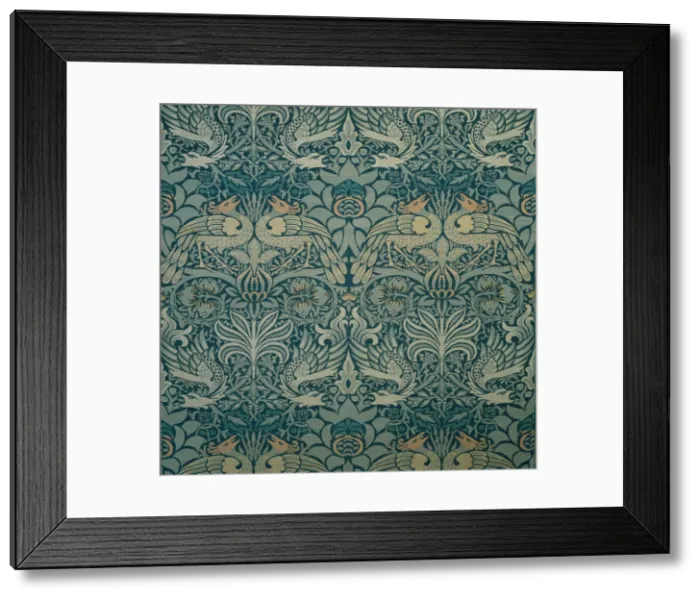Framed Print : Decorative fabric, 1876-1890. Creator: Morris, William, Morris Tapestry Works (1834-1896) Framed Print : Decorative fabric, 1876-1890. Creator: Morris, William, Morris Tapestry Works (1834-1896)