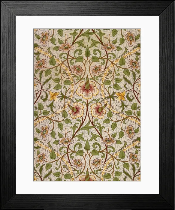 Framed Print : Decorative fabric, 1876-1890. Creator: Morris, William, Morris Tapestry Works (1834-1896) Framed Print : Decorative fabric, 1876-1890. Creator: Morris, William, Morris Tapestry Works (1834-1896)