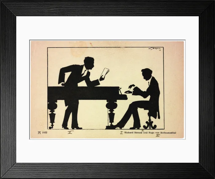 Framed Print : Hugo von Hofmannsthal (1874-1929) and Richard Strauss (1864-1949), 1914. Creator: Bithorn Framed Print : Hugo von Hofmannsthal (1874-1929) and Richard Strauss (1864-1949), 1914. Creator: Bithorn