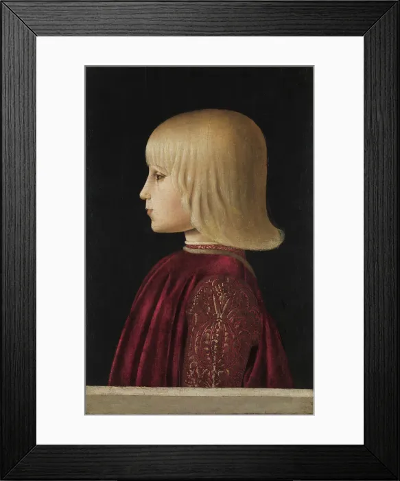 Framed Print : Portrait of a Boy (Guidobaldo Da Montefeltro?), ca 1479. Creator: Piero della Francesca Framed Print : Portrait of a Boy (Guidobaldo Da Montefeltro?), ca 1479. Creator: Piero della Francesca