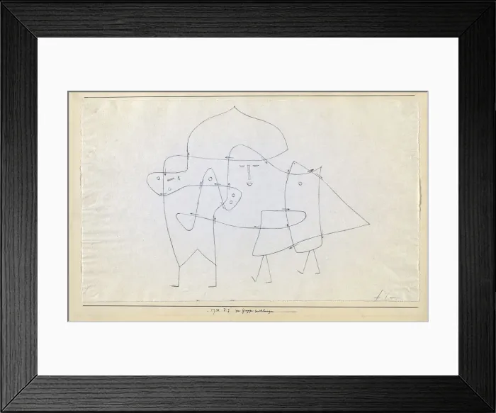 Framed Print : Zur Gruppe geschlungen (Enlaces en un groupe), 1930. Creator: Klee, Paul (1879-1940) Framed Print : Zur Gruppe geschlungen (Enlaces en un groupe), 1930. Creator: Klee, Paul (1879-1940)