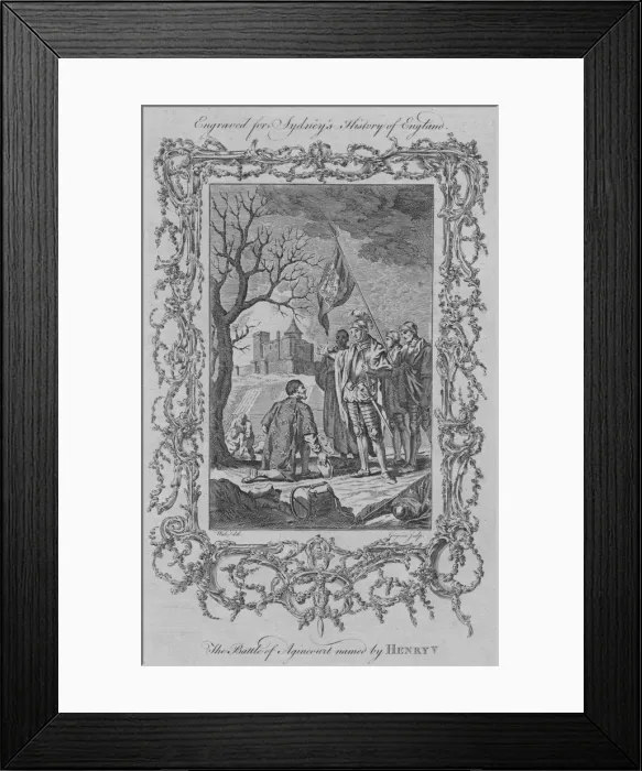 Framed Print : The Battle of Agincourt named by Henry V, 1773. Creator: Charles Grignion Framed Print : The Battle of Agincourt named by Henry V, 1773. Creator: Charles Grignion