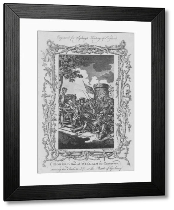 Framed Print : Robert, Son of William the Conqueror, saving the Fathers Life, at the Battle of Gerberoy, 1773 Framed Print : Robert, Son of William the Conqueror, saving the Fathers Life, at the Battle of Gerberoy, 1773
